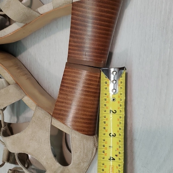 Marc Fisher Women Qmparadox Leather Ankle Heels Sandals shoes sz 9M - Picture 9 of 12